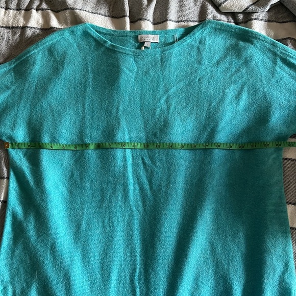 KINROSS turquoise cashmere sweater L - Picture 6 of 6